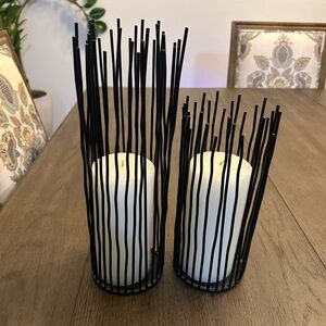 Black Metal Candle Holders